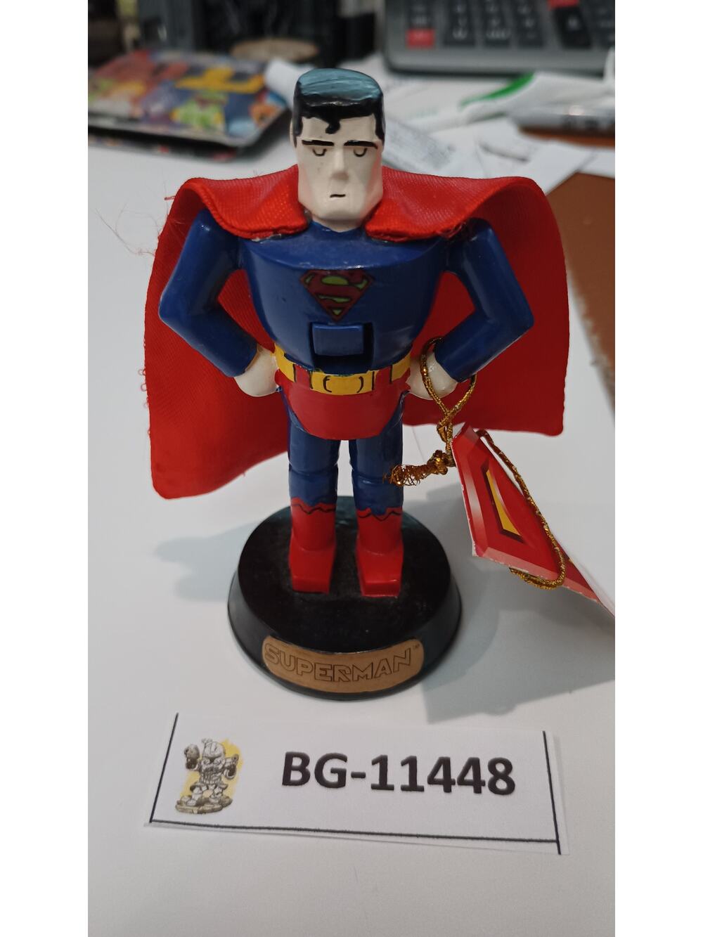 Kurt Adler SU0124 Superman Nutcracker Rare Dark Blue Version 4” Figure Wood DC